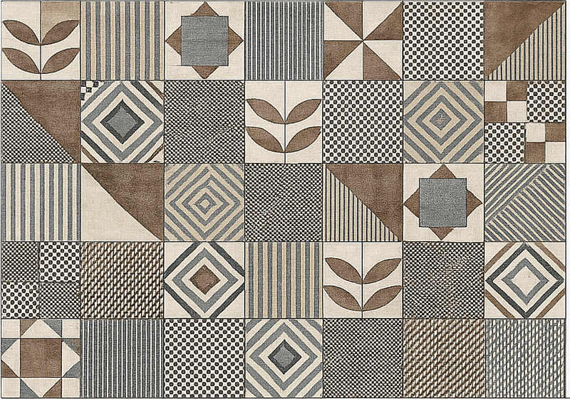 Alfombra vinilo cocina naturaleza geométrica abstracta - TenVinilo