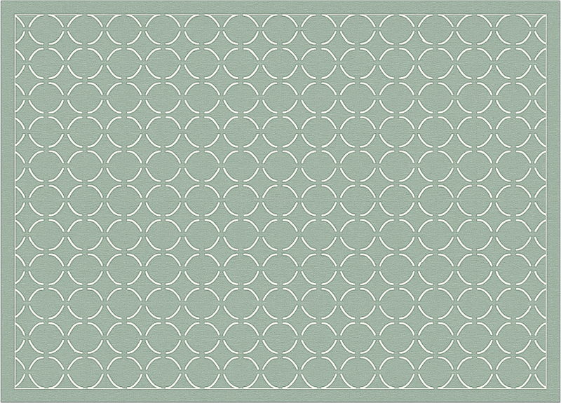 Alfombra vinilo cocina celadón enrejado muted - TenVinilo