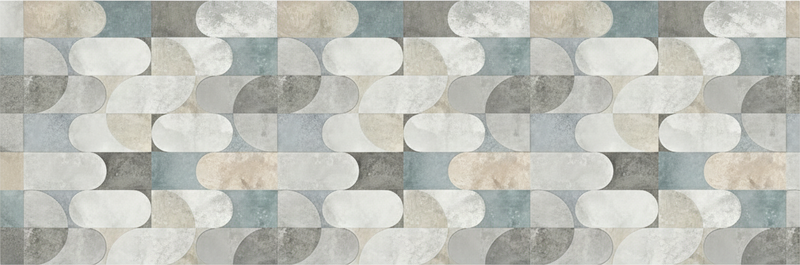 Alfombra vinilo cocina mosaico de píldoras moderno - TenVinilo