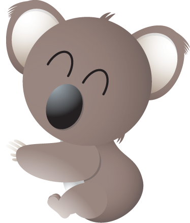 Alfombra vinílica animales koala feliz - TenVinilo