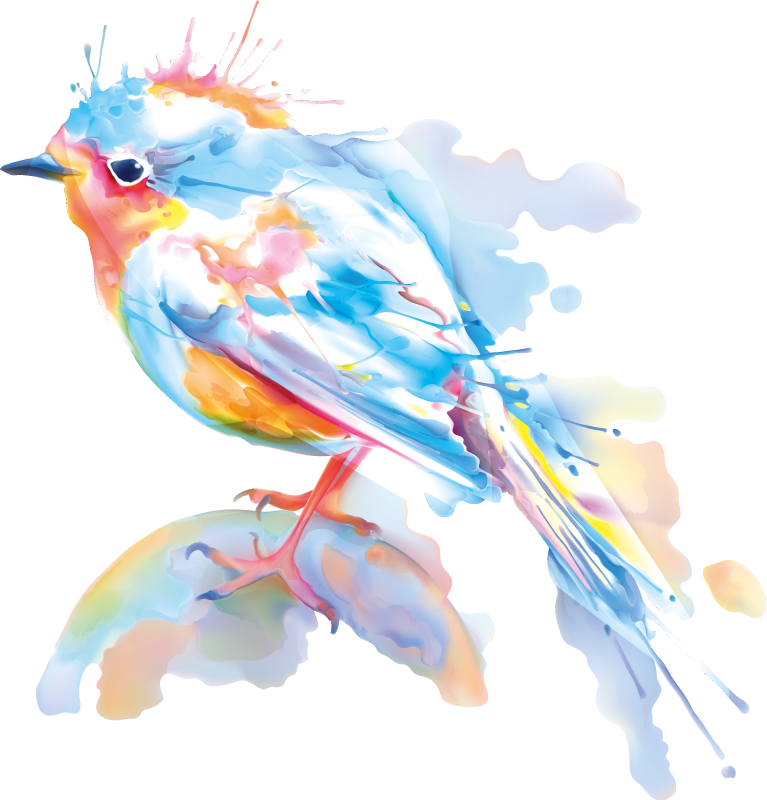 Alfombra vinílica animales salpicadura de aves - TenVinilo