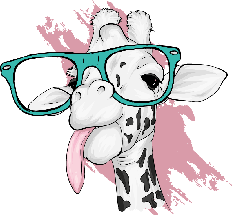 Alfombra vinílica animales giraffe splash - TenVinilo