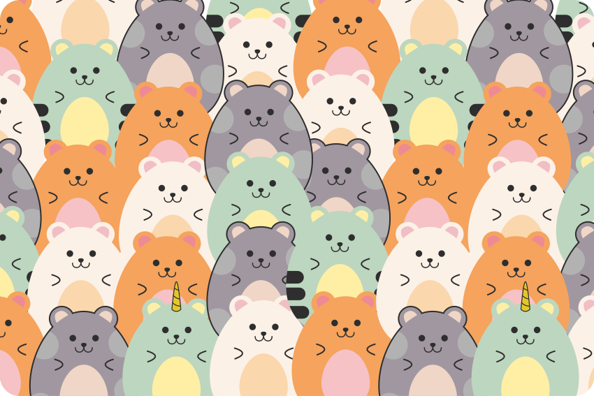 Alfombra vinílica animales hámsters comiendo multicolor - TenVinilo