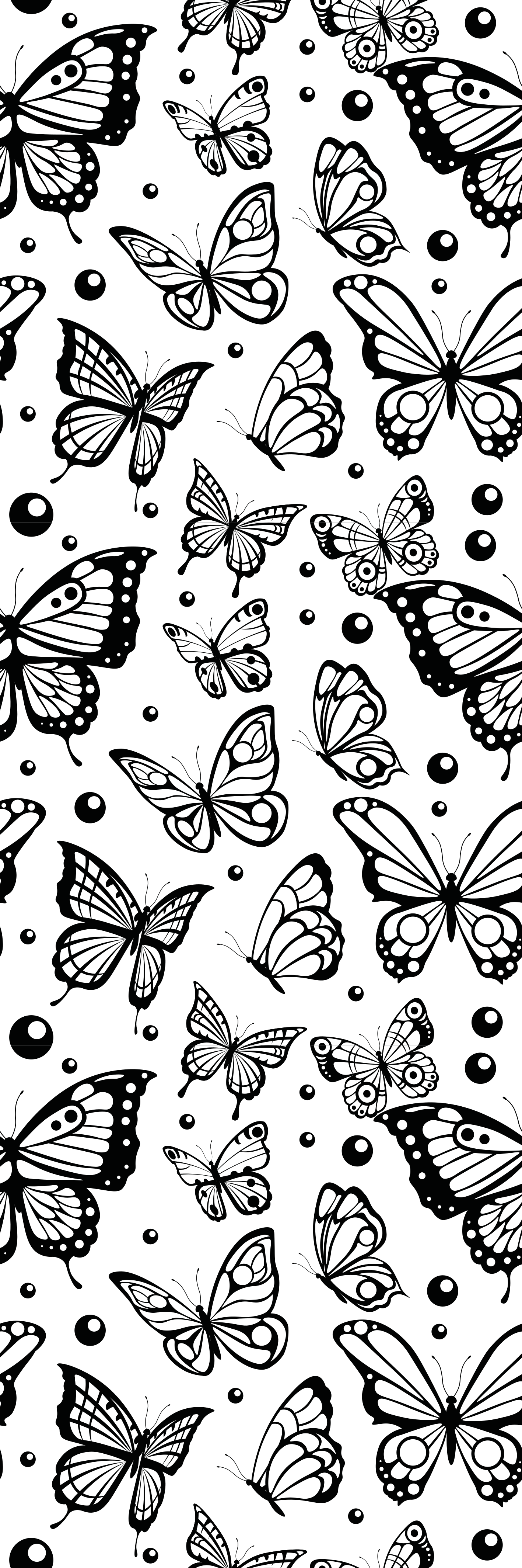 Alfombra vinílica animales mariposas y puntos - TenVinilo