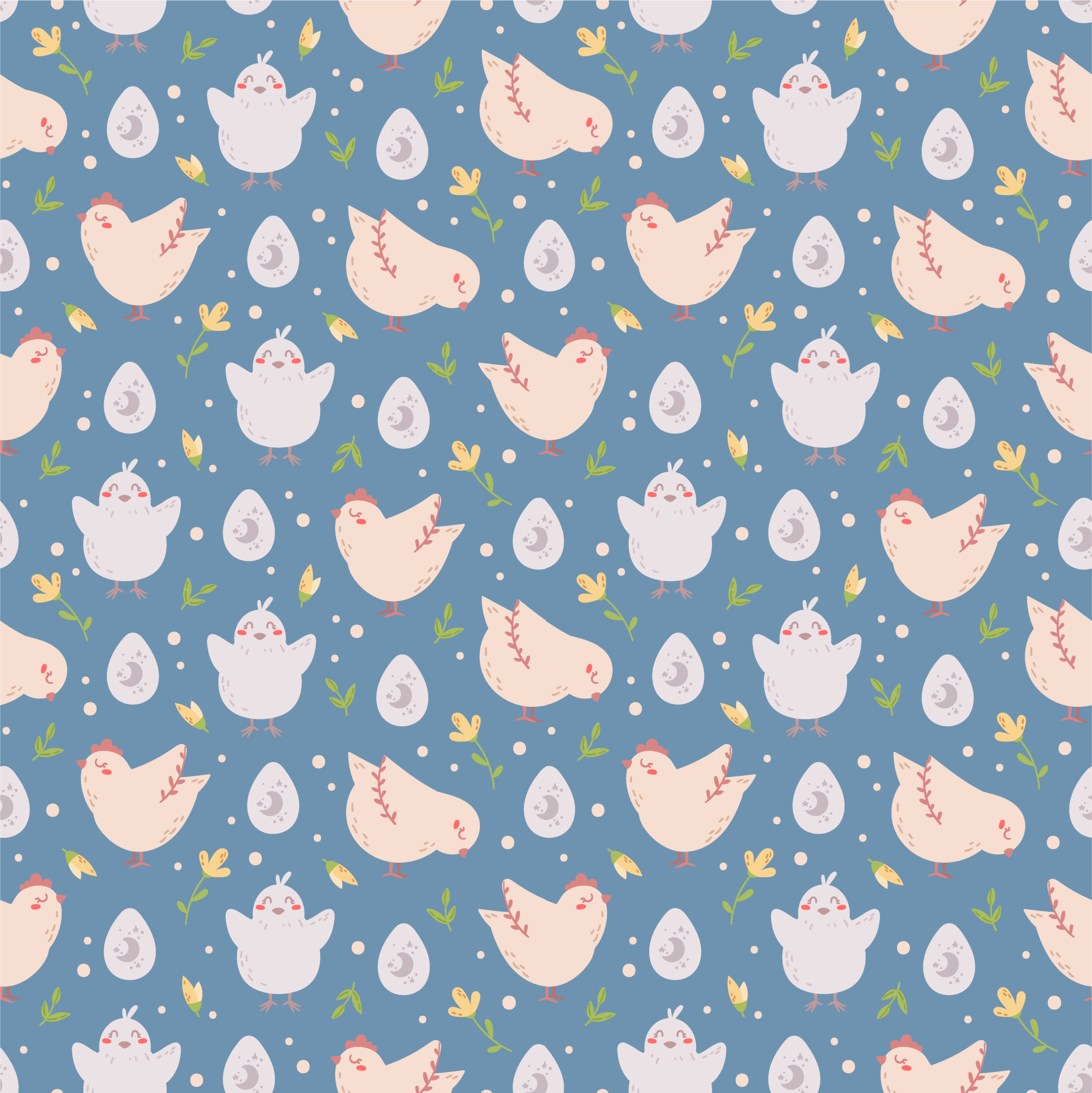 Alfombra vinílica animales personajes de pollo para niños - TenVinilo