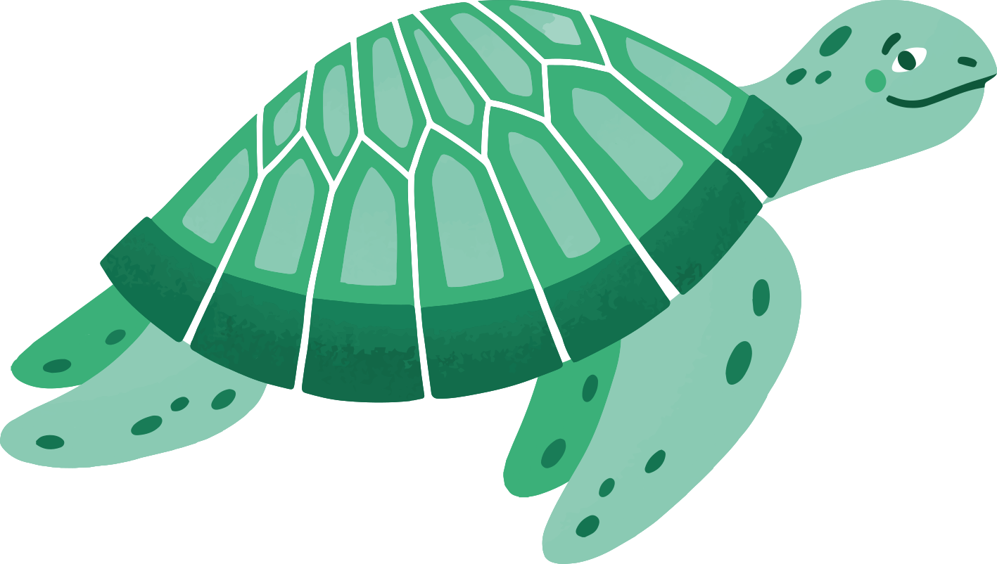 Alfombra vinílica animales tortuga juguetona - TenVinilo