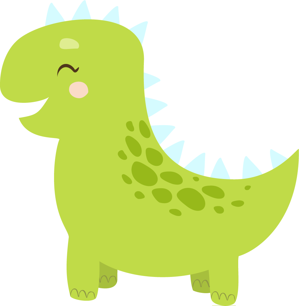 Alfombra vinílica animales personaje dinosaurio feliz - TenVinilo