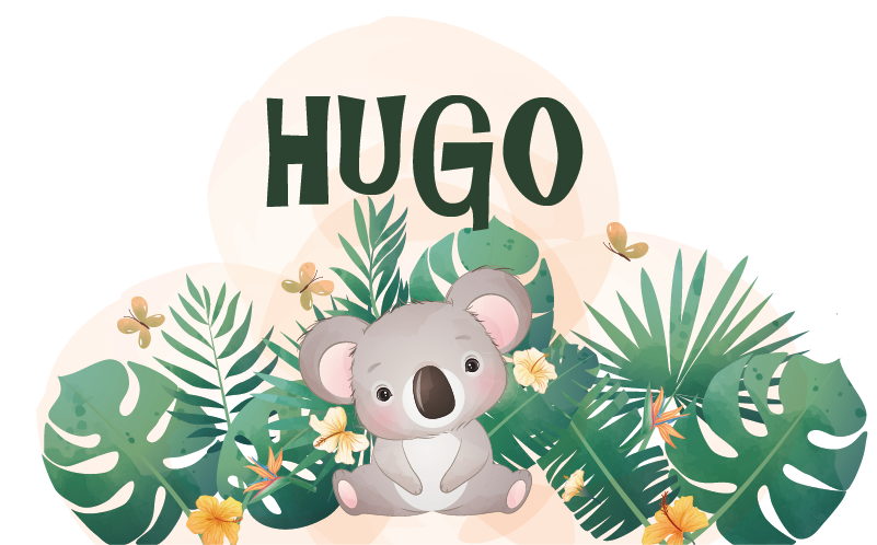 Alfombra vinílica animales tema jungla koala - TenVinilo