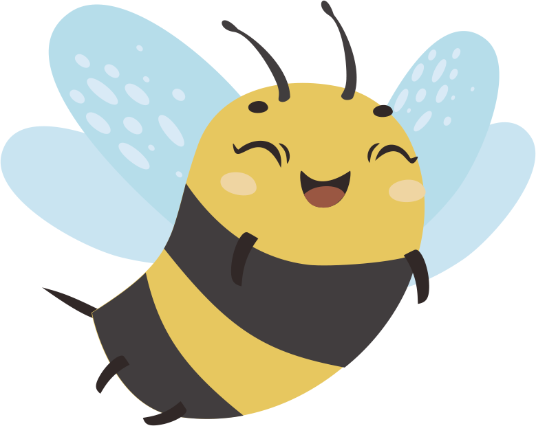 Alfombra vinílica animales abeja voladora alegre - TenVinilo
