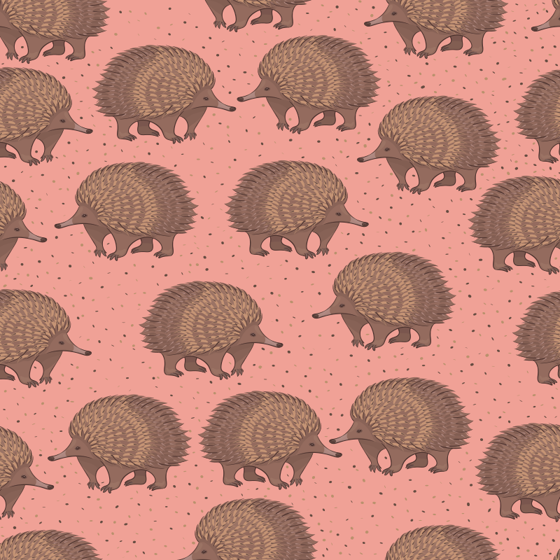 Alfombra vinílica animales fondo de erizos - TenVinilo