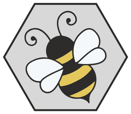 Alfombra vinílica animales diseño hexagonal abeja - TenVinilo
