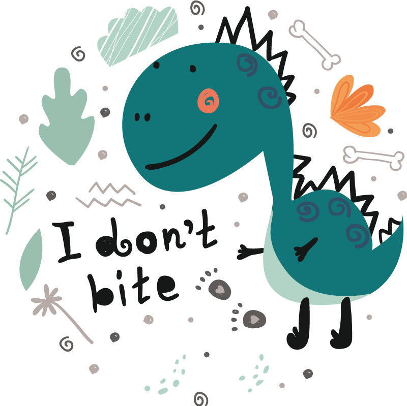 Alfombra vinílica animales dinosaurio amigable - TenVinilo