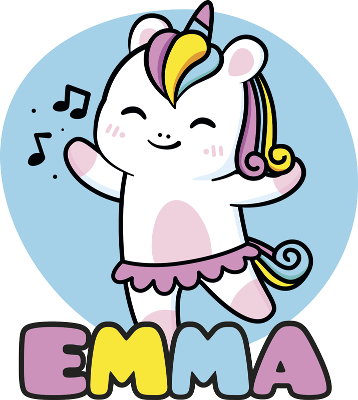 Alfombra vinílica animales ballerina unicornio - TenVinilo