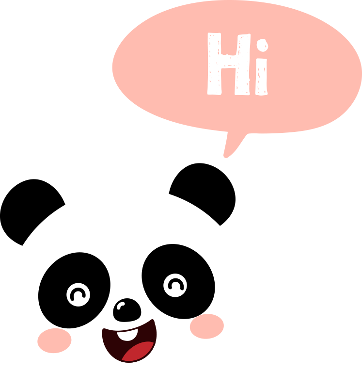 Alfombra vinílica animales panda saludando - TenVinilo