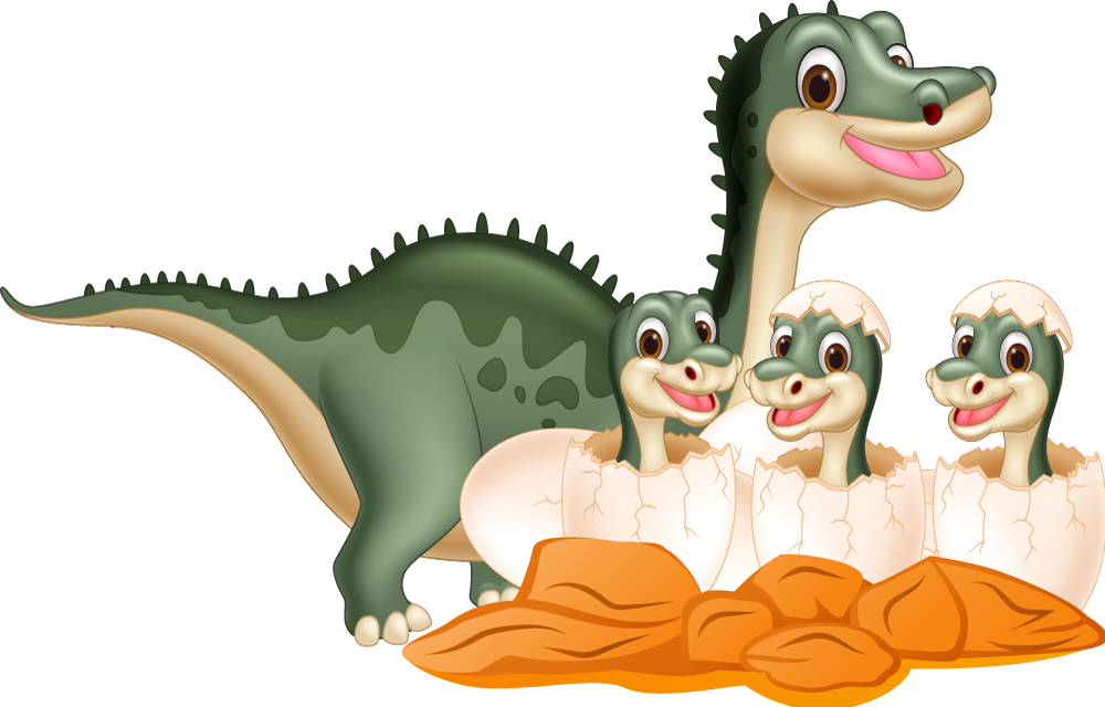 Alfombra vinílica animales familia de dinosaurios - TenVinilo