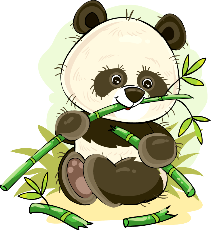 Alfombra vinílica animales panda lindo - TenVinilo