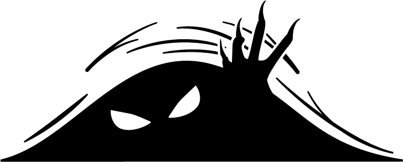 Alfombra vinílica halloween monstruo asomando - TenVinilo