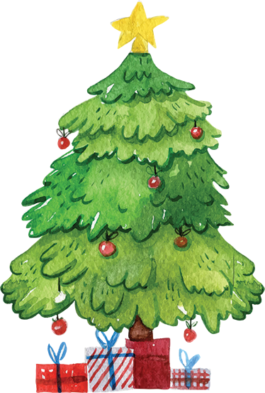 Alfombra vinílica navidad Árbol con regalos - TenVinilo