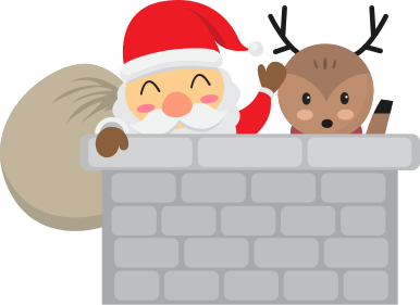 Alfombra vinílica navidad santa y renos - TenVinilo