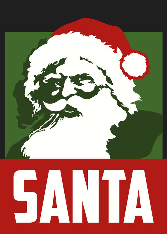 Alfombra vinílica navidad papá noel realista - TenVinilo