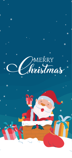 Alfombra vinílica navidad tenemos una feliz navidad con santa - TenVinilo