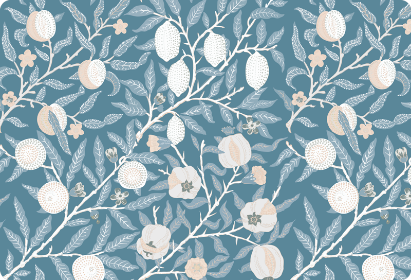 Alfombra vinílica flores diseño vintage elegante - TenVinilo