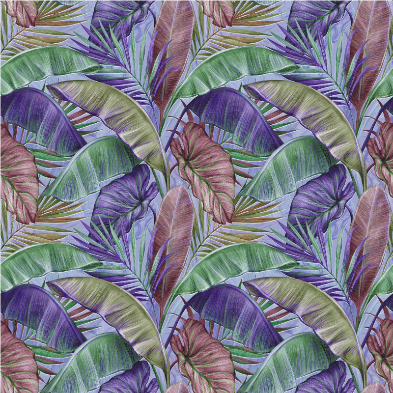 Alfombra vinílica flores idea de hoja tropical - TenVinilo