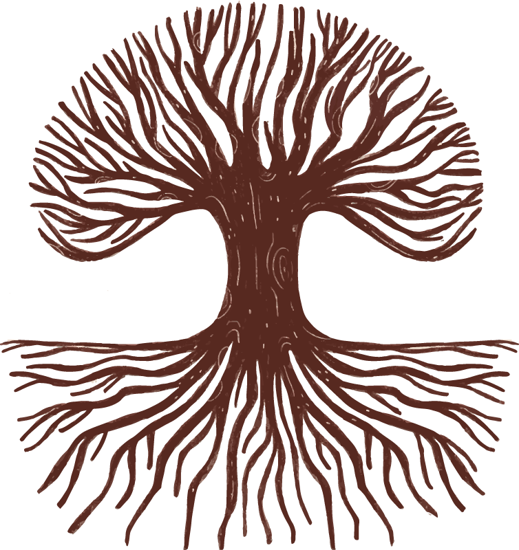 Alfombra vinílica flores Árbol de la vida raíces largas - TenVinilo