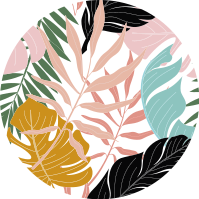 Alfombra vinílica flores diseño floral abstracto colorido - TenVinilo