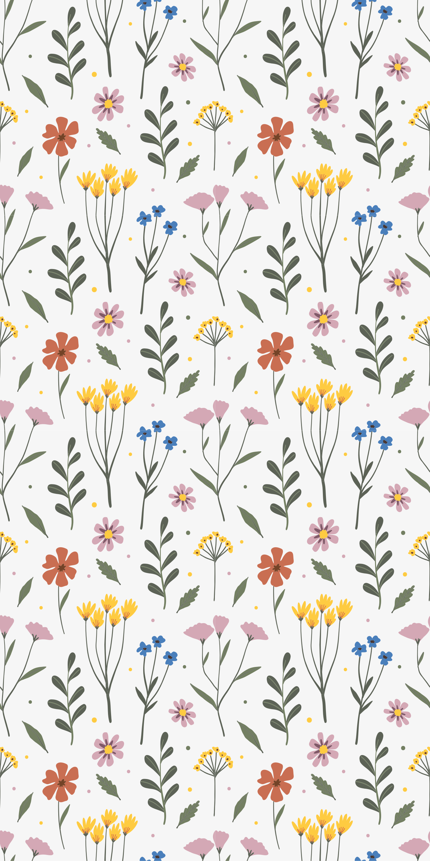 Alfombra vinílica flores patrón de flores multicolor - TenVinilo