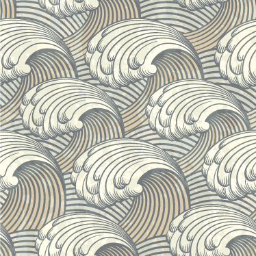 Alfombra vinílica comedor olas vintage - TenVinilo