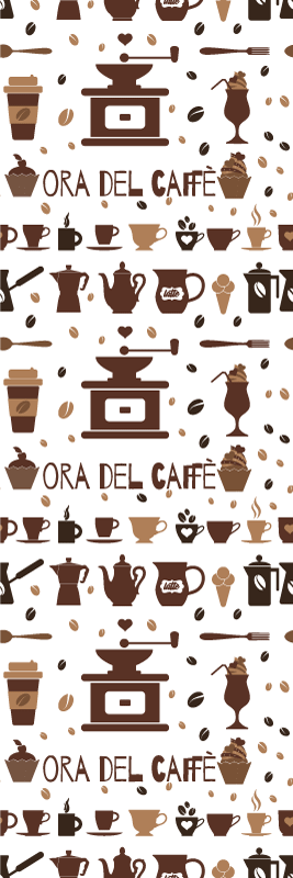Alfombra vinilo cocina hora del café - TenVinilo