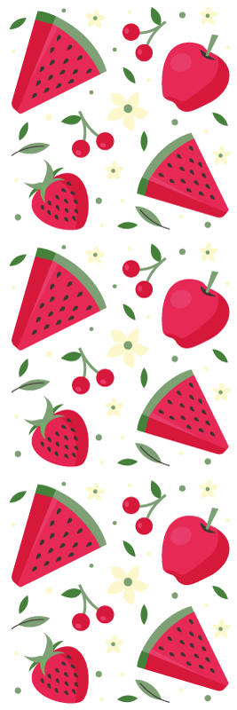 Alfombra vinilo cocina diseño de frutas variadas - TenVinilo