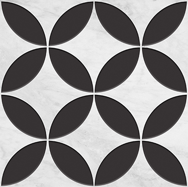 Alfombra vinilo baño azulejos florales hidráulicos - TenVinilo