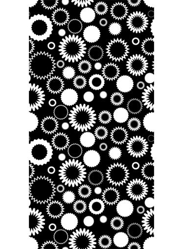Alfombra vinilo baño girasoles blanco y negro - TenVinilo