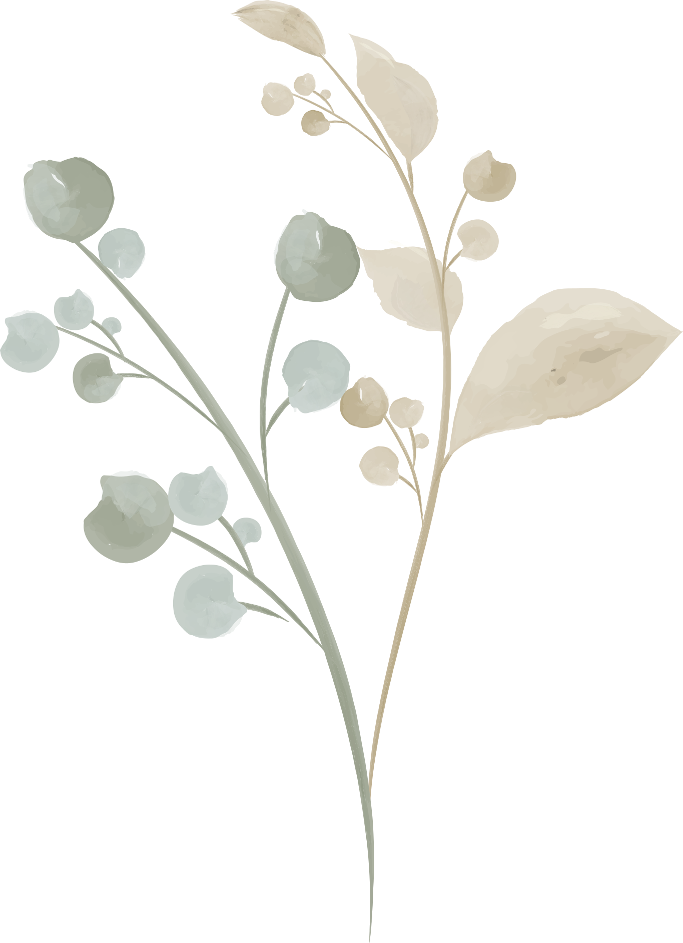 Alfombra vinilo baño rama de acuarela - TenVinilo