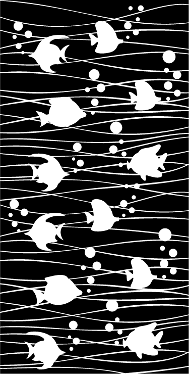 Alfombra vinilo baño peces y burbujas - TenVinilo