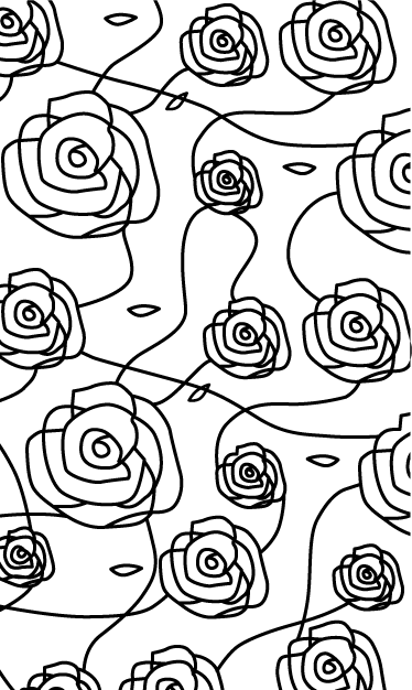 Alfombra vinilo baño rosas minimalistas - TenVinilo