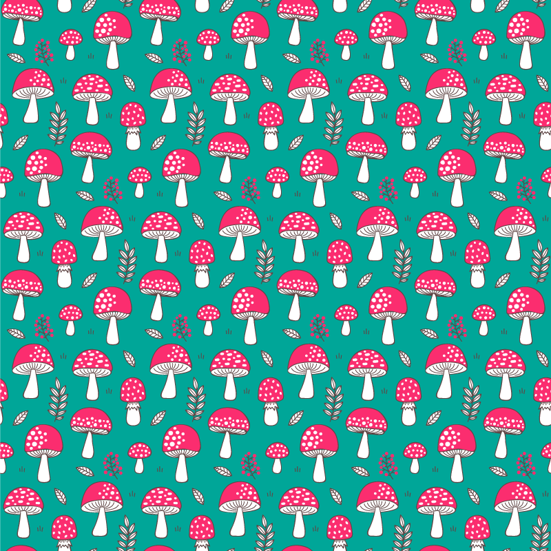 Alfombra vinílica flores setas clásicas fondo turquesa - TenVinilo