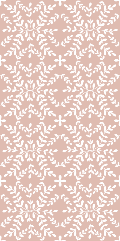 Alfombra vinílica flores hojas ornamentales vintage - TenVinilo