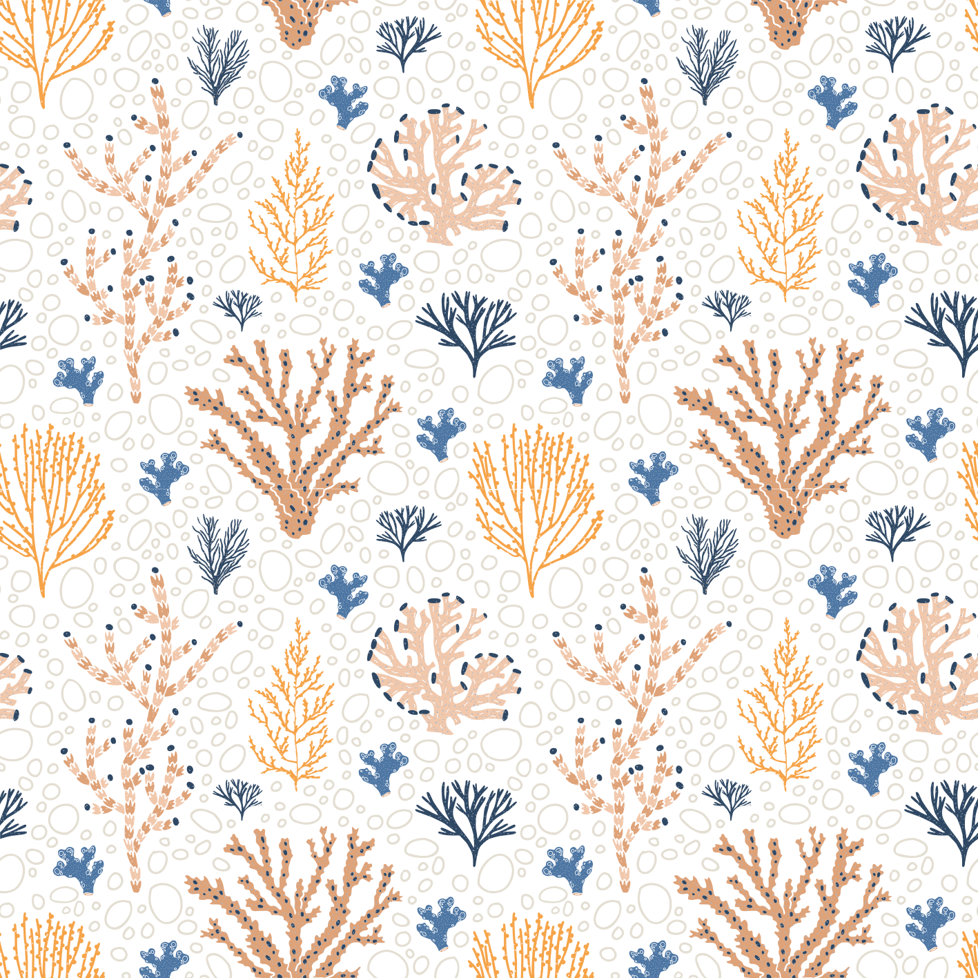 Alfombra vinílica flores diseño coral elegante - TenVinilo