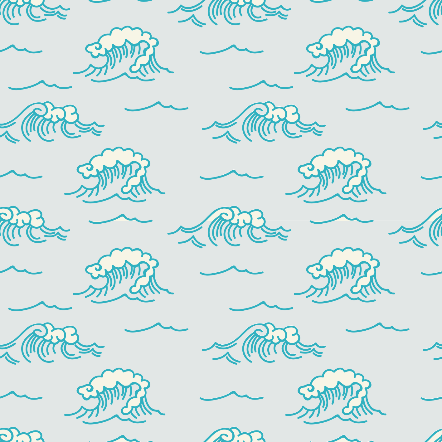 Alfombra vinílica flores diseño de ondas - TenVinilo