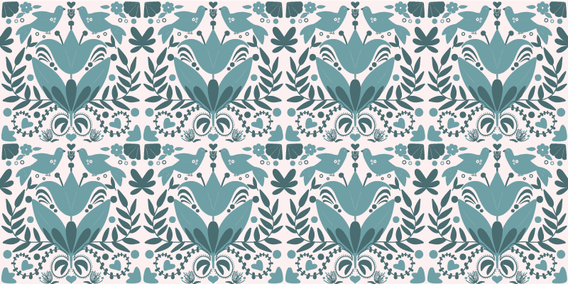 Alfombra vinílica flores concepto estampado floral - TenVinilo