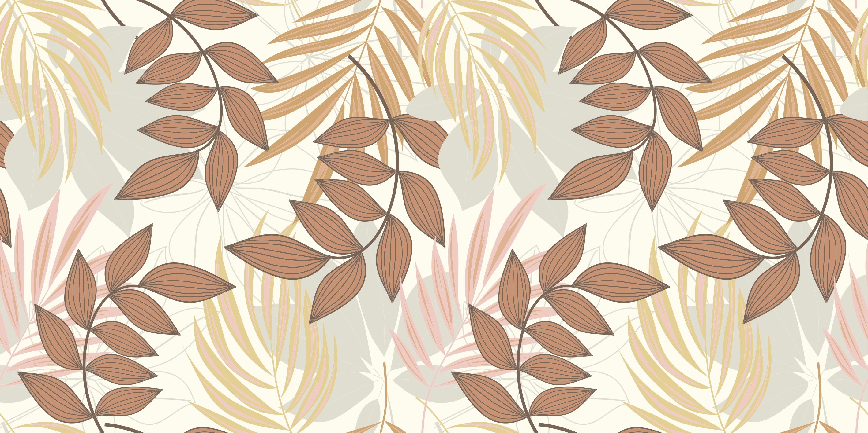 Alfombra vinílica flores inspiración de hojas elegantes - TenVinilo