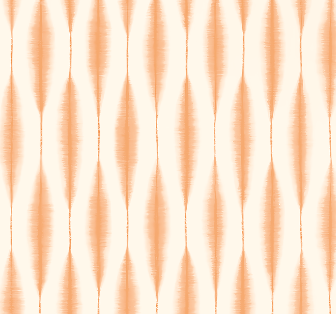 Alfombra vinílica geométrica ikat kasuri naranja - TenVinilo