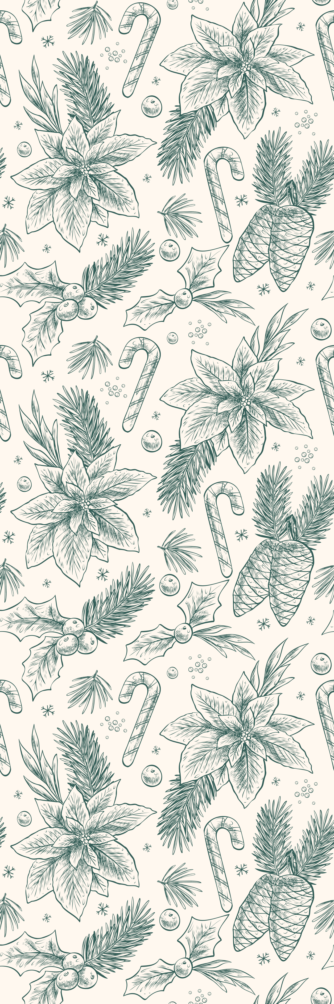 Alfombra vinílica navidad patrón de regalos dibujados - TenVinilo