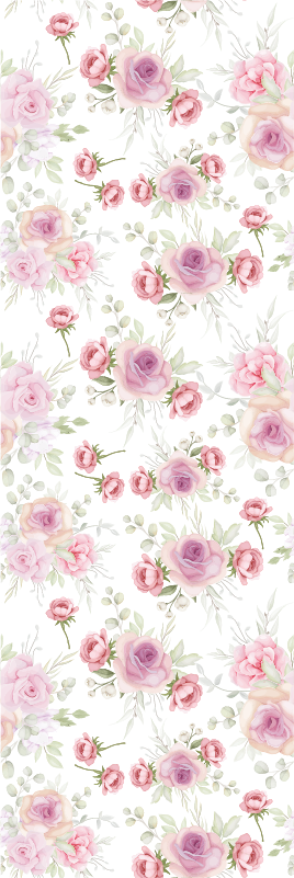 Alfombra vinílica dormitorio diseño rosa y salvaje - TenVinilo