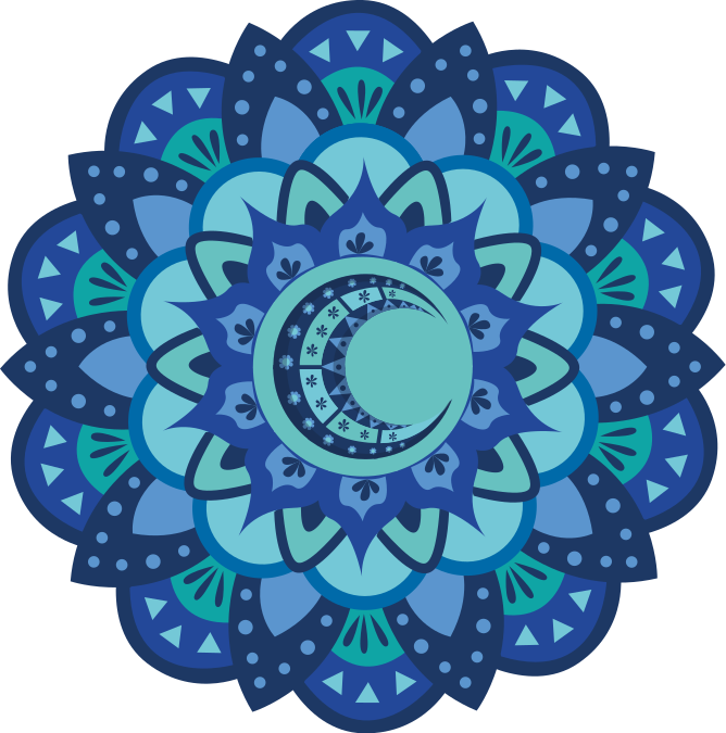 Alfombra vinílica naturaleza mandala botánico elaborado - TenVinilo