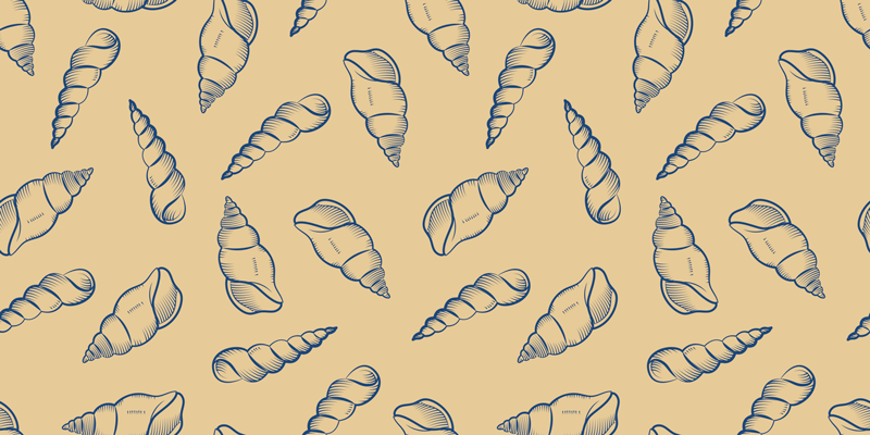 Alfombra vinílica naturaleza composición de conchas - TenVinilo