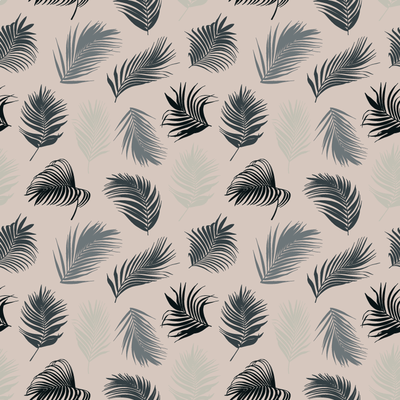 Alfombra vinílica flores mezcla exuberante de palmeras - TenVinilo